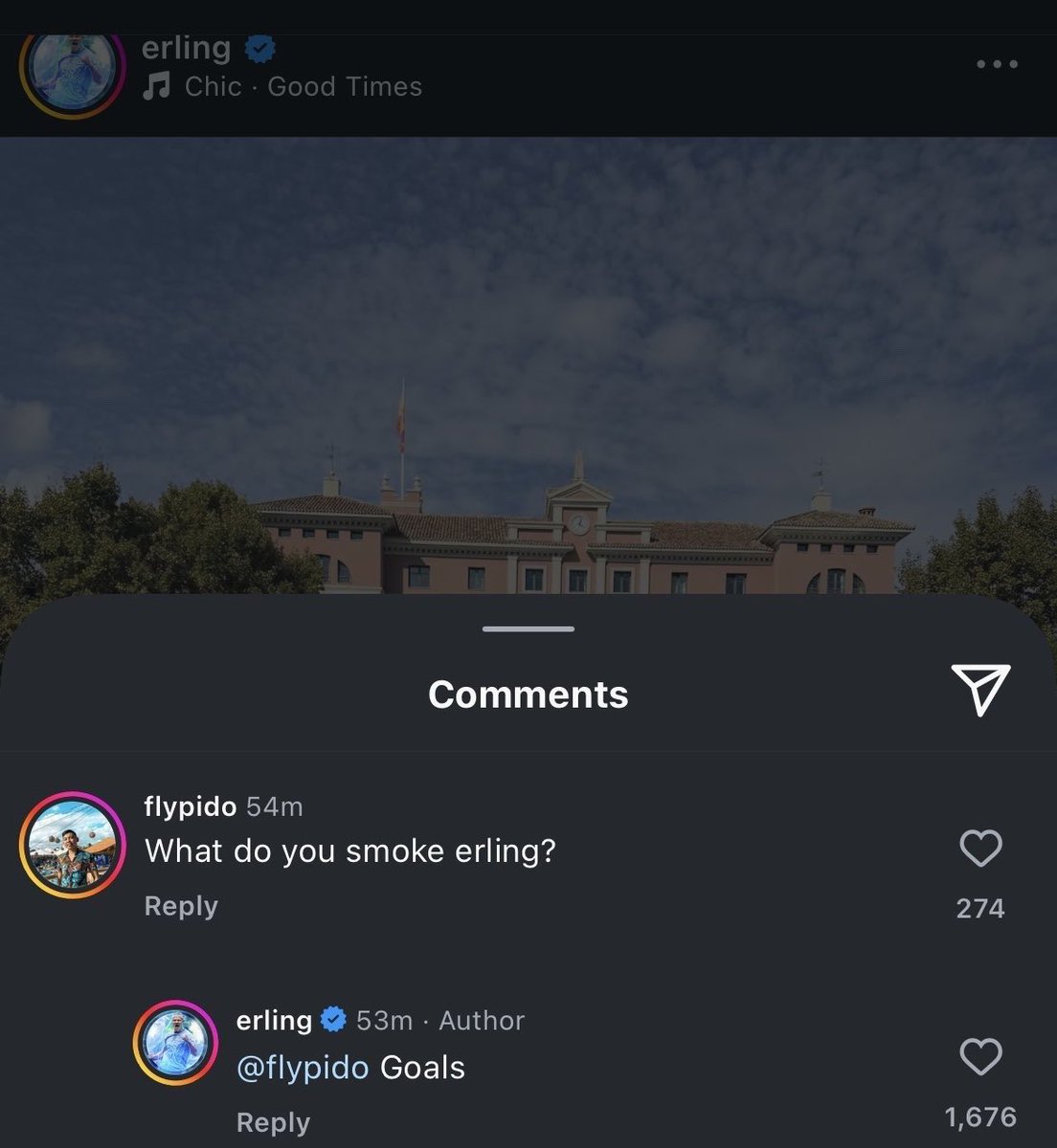CEO1FK's tweet photo. Haaland’s reply is crazy 
He smoke goals https://t.co/GitomC0gKW