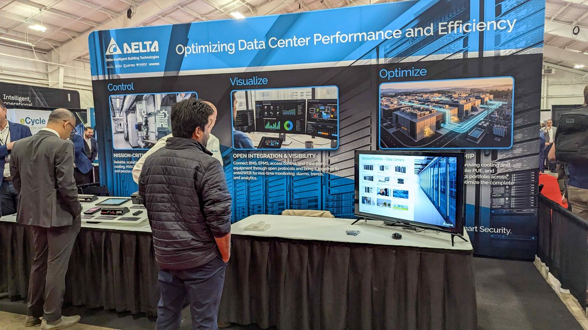 DeltaIBT's tweet photo. We’re live at the 2026 @GDCCEXPO!

The Delta IBT team is here in Mississauga, ready to connect with industry professionals and showcase how our intelligent building automation solutions can help improve data centre efficiency, reliability, and performance.

Stop by Booth #A21 to meet our team, explore our latest technologies, and discover how integrated building systems can help optimize critical data centre environments.

🗓️ October 20–21, 2026
📍 Booth A21 | The International Centre, Mississauga, ON

#GDCC2026 #DataCenters #BuildingAutomation