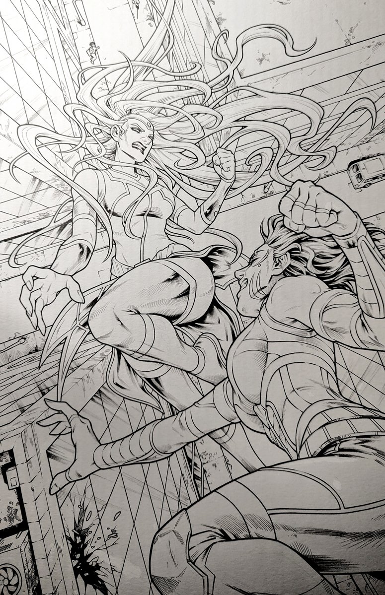 RenieDraws's tweet photo. I will be at the long-awaited return of the RED VALKYRIE ART AUCTION, hosted by @RedValkyrie this Saturday!

Among my offerings should be the originals for my YAIRA and JAWBONE DEATH covers, among more to be announced.

Be there at 8PM ET to nab one of these!
See you there!!! ☺️🖤🖤✨✨