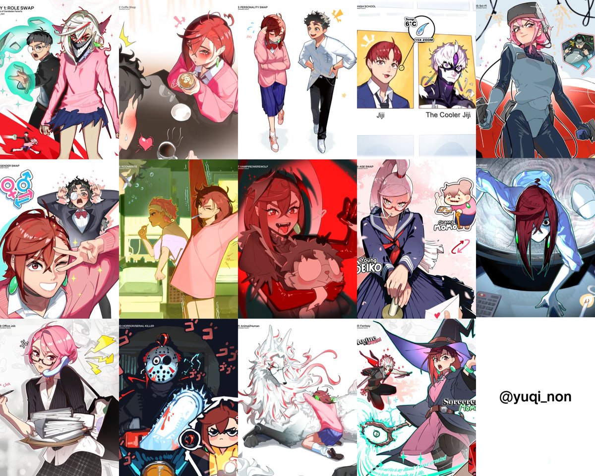 Yuqi_non's tweet photo. 31 days of Dandadan fanarts (day 1-14) so far!! https://t.co/UDy1TBlDf8