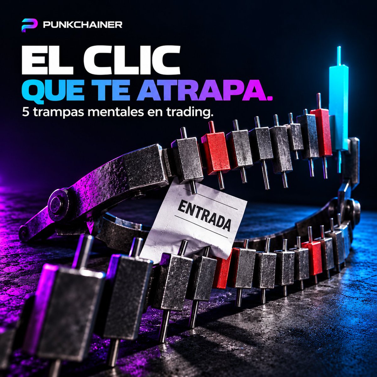 PunkchainersCM's tweet photo. Una mala decisión de trading puede empezar con una excusa que suena razonable.

Estas 5 frases merecen una pausa antes del clic. 👇

1️⃣ FOMO: «Si espero, se me escapa».
Persigues el movimiento y aceptas una entrada que no estaba en tu plan.
Pregúntate: ¿cumple mis reglas o solo me incomoda haber llegado tarde?

2️⃣ REVANCHA: «Lo recupero en la siguiente».
La pérdida anterior empieza a decidir el tamaño y el momento de una operación nueva.
Revisa: si la operación anterior no hubiera existido, ¿tomaría esta de la misma forma?

3️⃣ EXCESO DE CONFIANZA: «Llevo varias buenas. Ya lo tengo dominado».
Una racha puede llevarte a saltarte filtros o asumir más riesgo sin haber validado un cambio en tu método.
Pregúntate: ¿qué evidencia tengo, además de mis últimas operaciones?

4️⃣ CONFIRMACIÓN: «Este análisis también dice que va a subir».
Buscas argumentos a favor y apartas las señales que cuestionan tu idea.
Prueba a escribir qué invalidaría tu lectura y busca esa evidencia con la misma atención.

5️⃣ ENTRAR SIN PLAN: «Entro ahora y luego organizo la salida».
Una vez dentro, empiezas a adaptar los argumentos para defender una decisión que ya tomaste.
Define antes las condiciones de entrada, qué invalida la idea y cuánto riesgo aceptarías.

Una operación ganadora también puede venir de un mal proceso. Si solo revisas el resultado, estas trampas pueden pasar desapercibidas.

Guarda esta lista para revisar tu próxima sesión con calma.

💬 ¿Cuál de estas frases te cuesta más detectar a tiempo?

#Trading #PsicologíaDelTrading #GestiónDelRiesgo #Punkchainer
