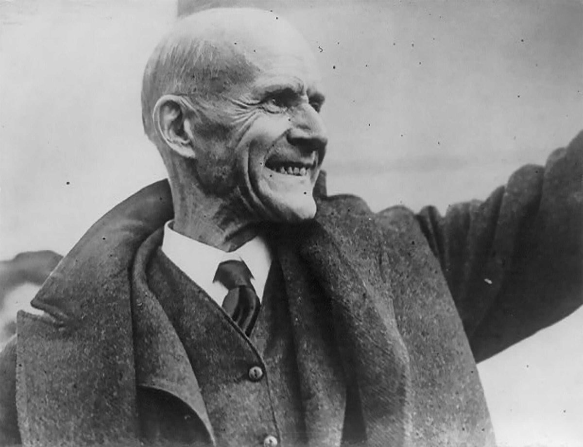 100YearsAgoLive's tweet photo. Titan of American labor politics  Eugene V. Debs dies of heart failure at Lindlahr Sanitarium in Elmhurst, Illinois. He was 70. https://t.co/RA04hrAlLf