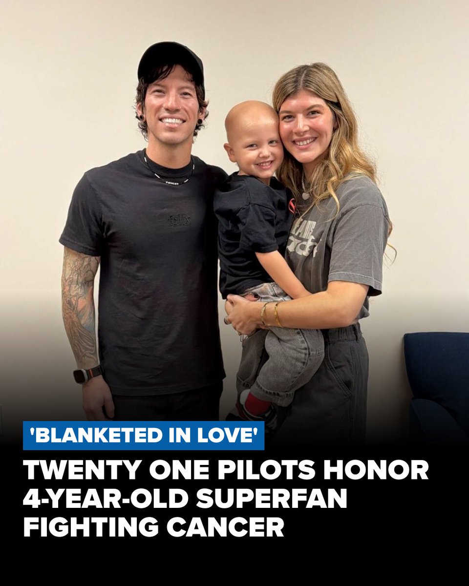 10TV's tweet photo. Remi Floro, a 4-year-old superfan battling leukemia, had to miss Twenty One Pilots' hometown show. So Josh Dun and Tyler Joseph came to his hospital room. But the band’s support did not end there:
https://t.co/fi7kqF46ao https://t.co/TARLuuiyMT