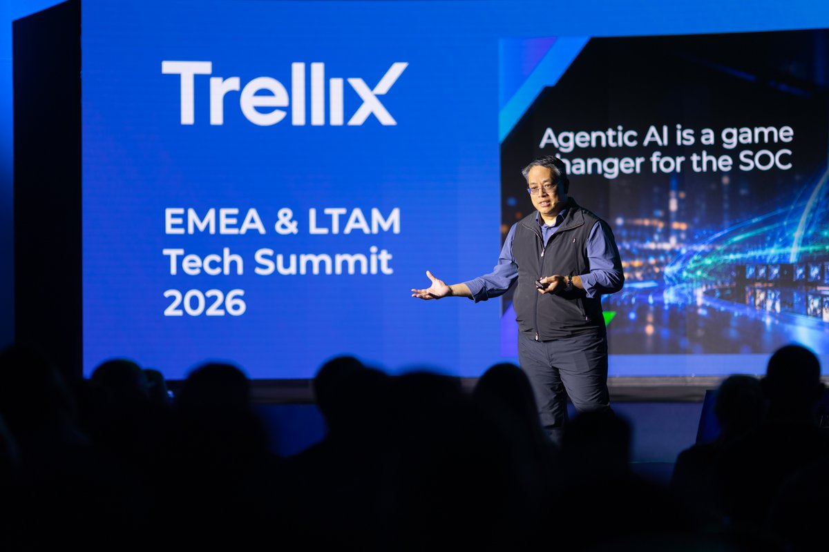 Trellix's tweet photo. The Trellix EMEA &amp; LTAM Tech Summit is officially underway in Athens!

Opening keynotes, partner strategy sessions, and a packed room of security leaders already trading ideas.

What stood out to you today? https://t.co/j55r3EifYF