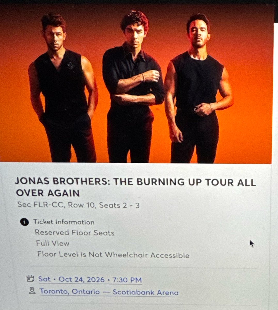 SwiperMonkey's tweet photo. AHHHHHHHHH! FINALLY!! 

@joejonas you better reach past first row barricade and lock eyes with my beautiful bestie.

Need to recreate this for her (almost) 11 years later. THANK YOU IN ADVANCE. https://t.co/d4qwtIsGKo