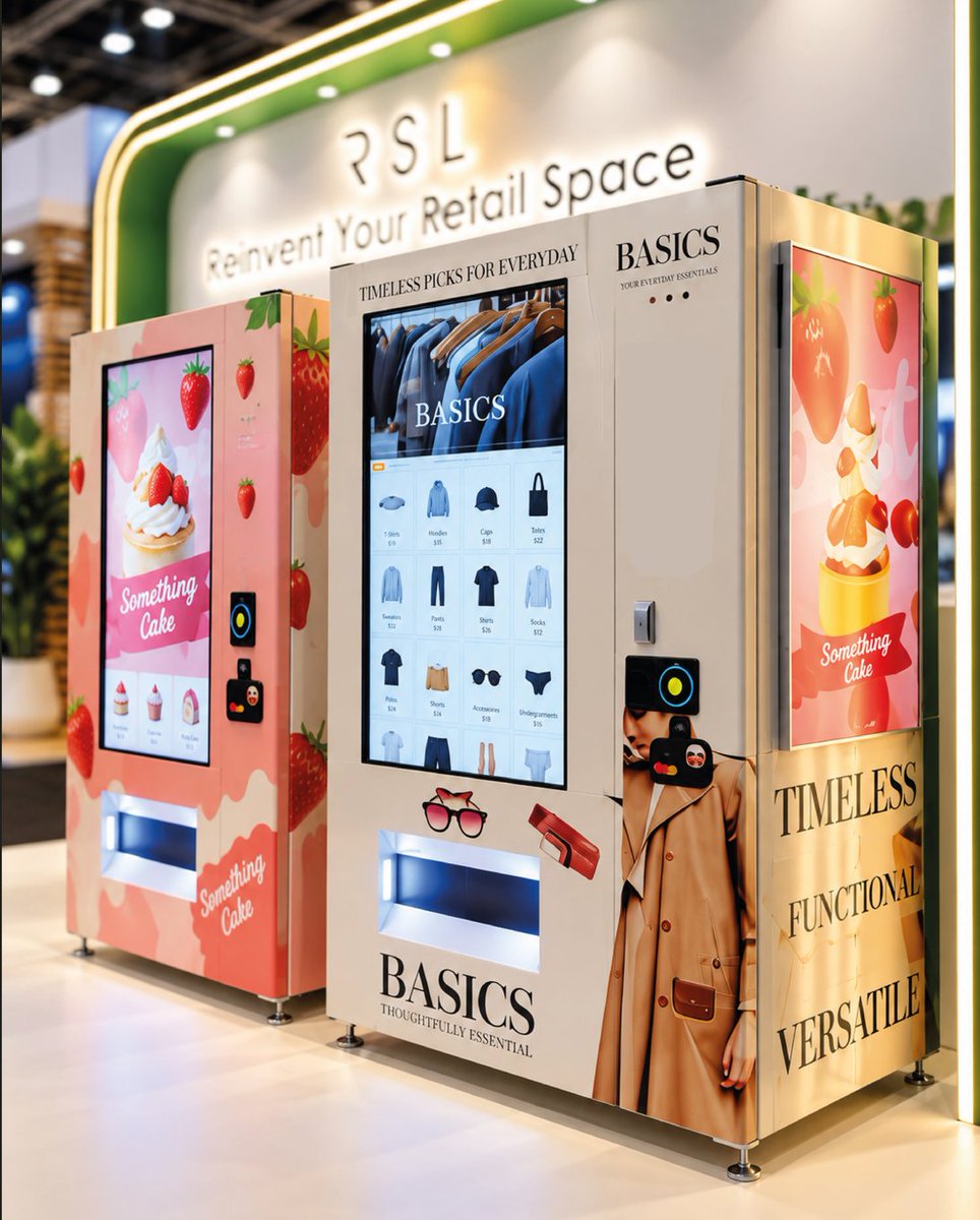RefreshmentSys's tweet photo. Still think vending is just snacks and drinks? 

These machines tell a slightly different story.

Cookies. Clothing. Pharmacy products. And plenty more besides.

Vending is becoming less about the traditional snack machine and more about giving people convenient access to the things they need, where they need them.

So what else could you put in a vending machine?

#Vending #AutomatedRetail #RetailTechnology #RSL