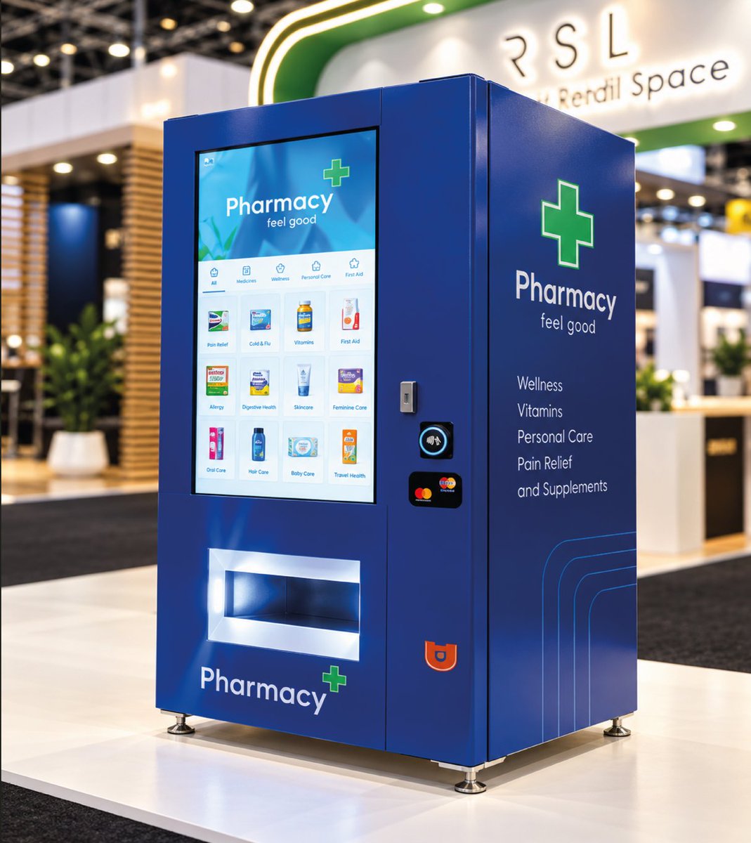 RefreshmentSys's tweet photo. Still think vending is just snacks and drinks? 

These machines tell a slightly different story.

Cookies. Clothing. Pharmacy products. And plenty more besides.

Vending is becoming less about the traditional snack machine and more about giving people convenient access to the things they need, where they need them.

So what else could you put in a vending machine?

#Vending #AutomatedRetail #RetailTechnology #RSL