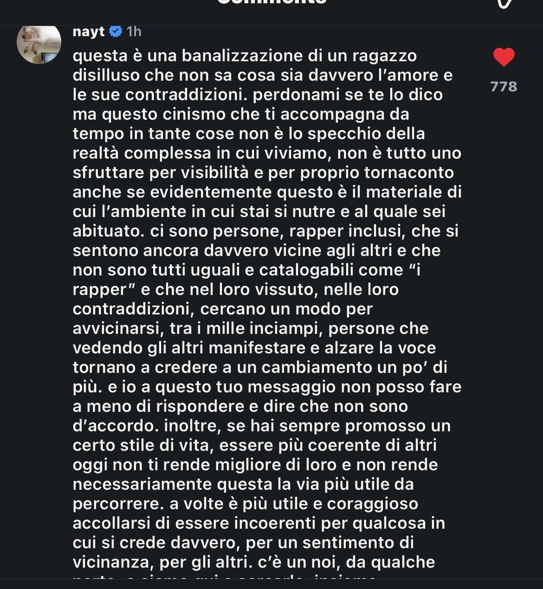 oknonrespirare's tweet photo. fedez che pensa di scrivere un messaggio intelligente in tre righe, non facendo altro che volendo sputare merda sui rapper che hanno parlato (sappiamo tutti a chi si riferisse). grande nayt https://t.co/pl8dH7SDeQ