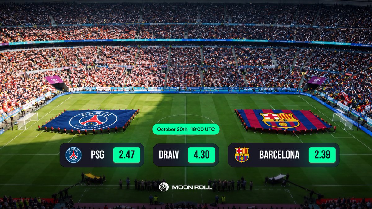 moonroll's tweet photo. PSG vs Barcelona ⚽️

Guess the exact score. Two winners get $25 each.

Like + Tag a friend to enter https://t.co/ioqgWmsVum