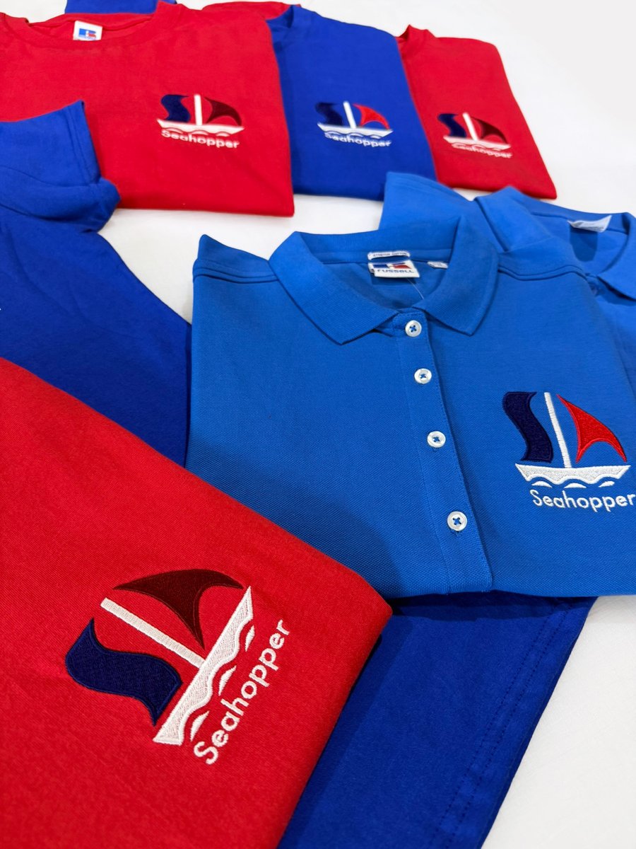 WizardEmb's tweet photo. A custom bundle for #SeahopperFoldingBoats 🌊⛵️ 

We absolutely loved how this bundle turned out! 😍 A perfect mix of embroidery (left chest) and print (rear) to make their branding stand out from every angle 💯
https://t.co/i8KNpbyQqb

#wizardembroidery #uniform #foldingboats https://t.co/uWJJx28ZDZ