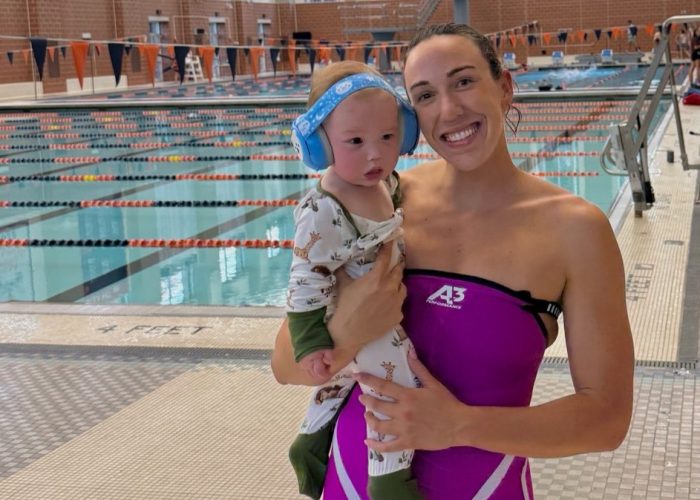 SwimmingWorld's tweet photo. Abbey Weitzeil Has Eyes on LA28 After Return: 'We Can Be a Mom and Still Chase Our Dreams' - https://t.co/Xw6WvcRCJ5 https://t.co/a9oDuOILd7