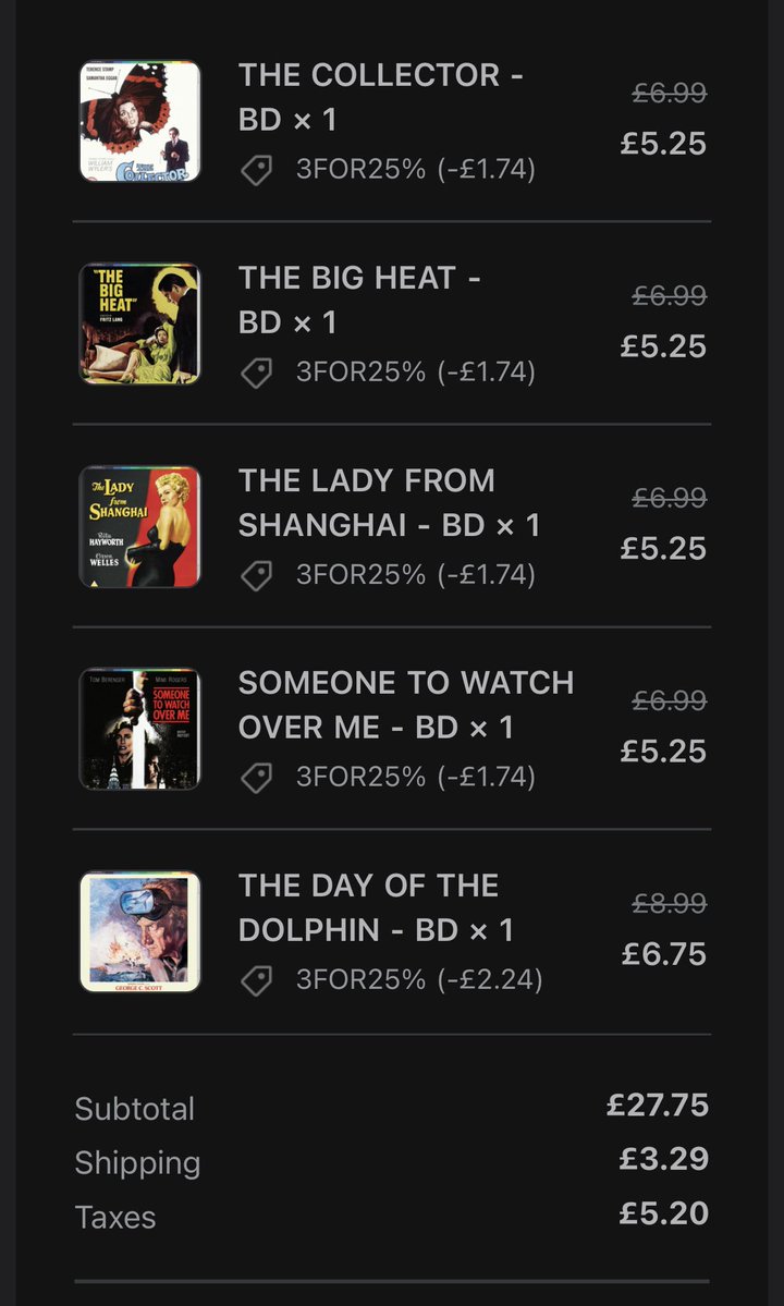ScarletCinema's tweet photo. I’ve… erm… done a thing… and accidentally ordered too much from the @indicatorseries Powerhouse sale 😳🙄

But with a further 25% off for 3 or more titles it makes too much sense to add as many as I can justify to myself 😅 because even with shipping it’s over 40% off 😊 https://t.co/9vb5fBV2jd