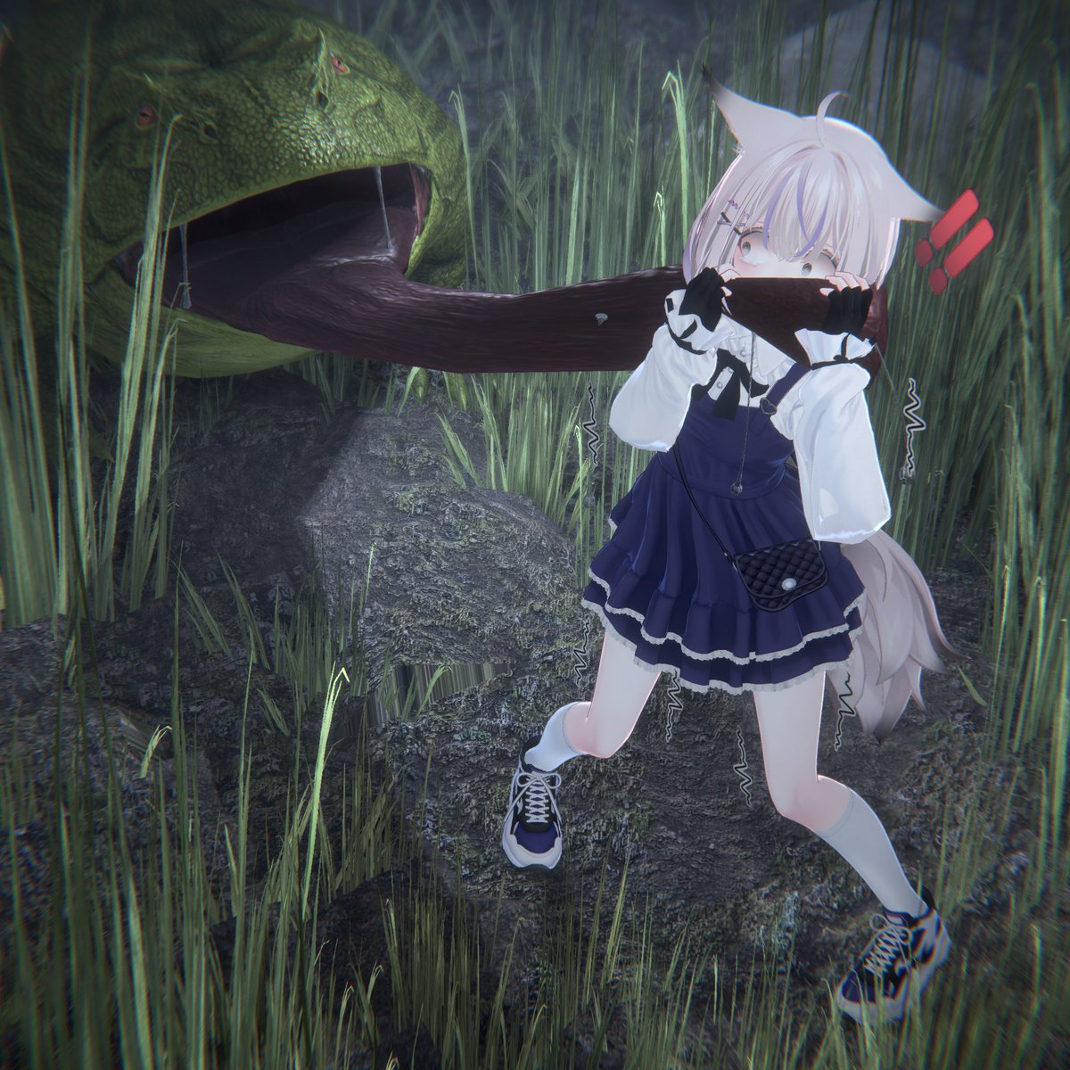 QSSuwako's tweet photo. しぐれちゃんとカエル① https://t.co/wwVHBf5cBN