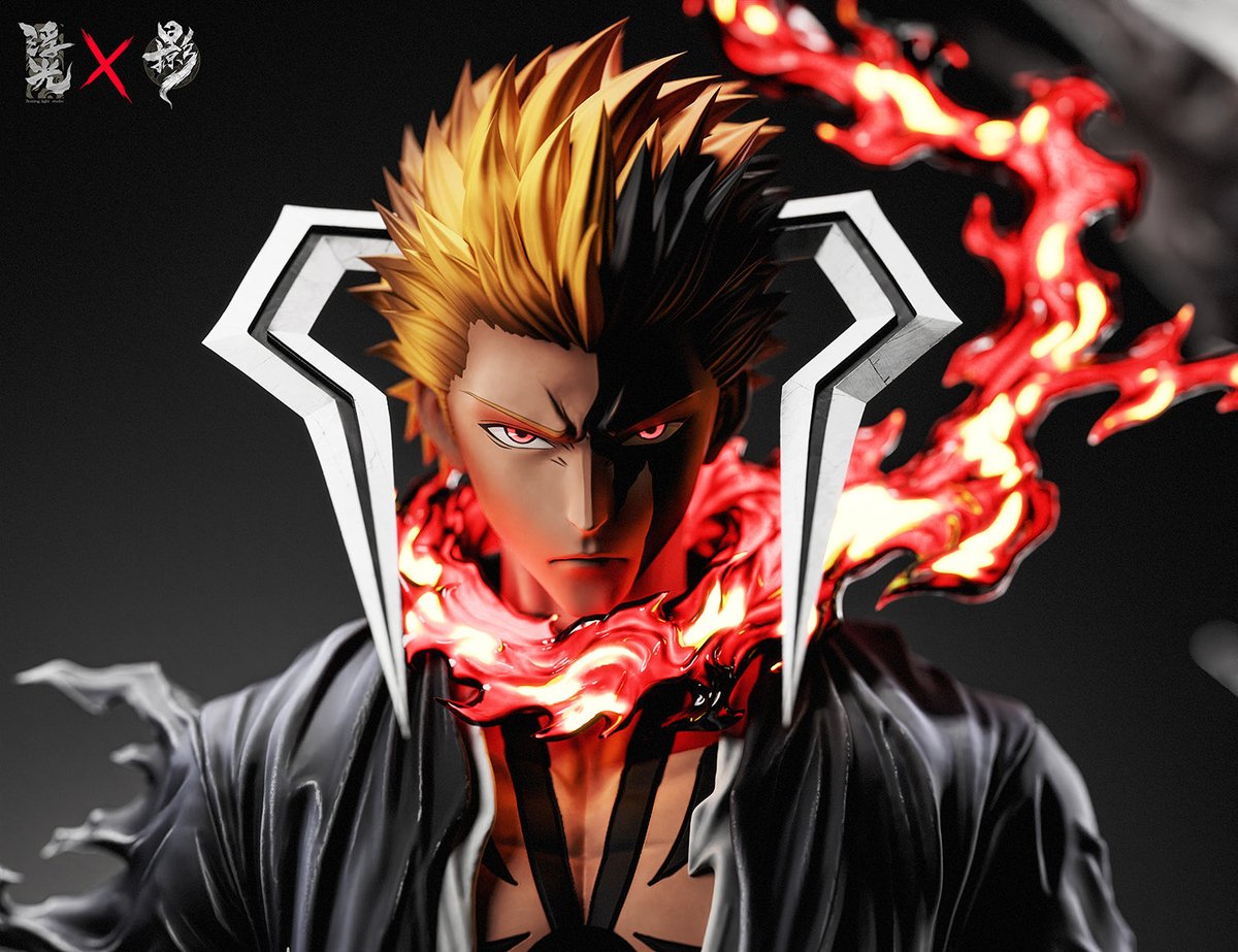 hamajippa's tweet photo. Lueying Studio Kurosaki Ichigo 1/6

新品开定！“DEFEND YOU”
浮光X掠影 锁血001 
尺寸：高50cm宽37深25cm
配置：带灯 很帅
比例：1/6
先行优惠价格：2388 定金：1000
正式开定价格：2588定金：1200
每体将会随货附赠闪光典藏卡
出货时间：27第一季度（随年假正常顺延）
⚠️身上红色特效采用自带发光涂装 参考刚出货的黑毛
⚠️灯效部分为为地台 特效 月亮 参考往期作品 首款作品 品质说话
下期预告：白衣少女 下周见