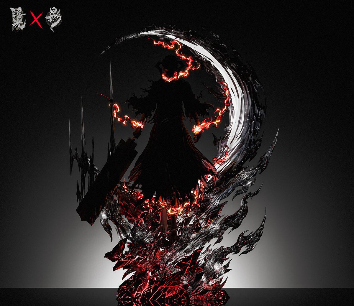 hamajippa's tweet photo. Lueying Studio Kurosaki Ichigo 1/6

新品开定！“DEFEND YOU”
浮光X掠影 锁血001 
尺寸：高50cm宽37深25cm
配置：带灯 很帅
比例：1/6
先行优惠价格：2388 定金：1000
正式开定价格：2588定金：1200
每体将会随货附赠闪光典藏卡
出货时间：27第一季度（随年假正常顺延）
⚠️身上红色特效采用自带发光涂装 参考刚出货的黑毛
⚠️灯效部分为为地台 特效 月亮 参考往期作品 首款作品 品质说话
下期预告：白衣少女 下周见
