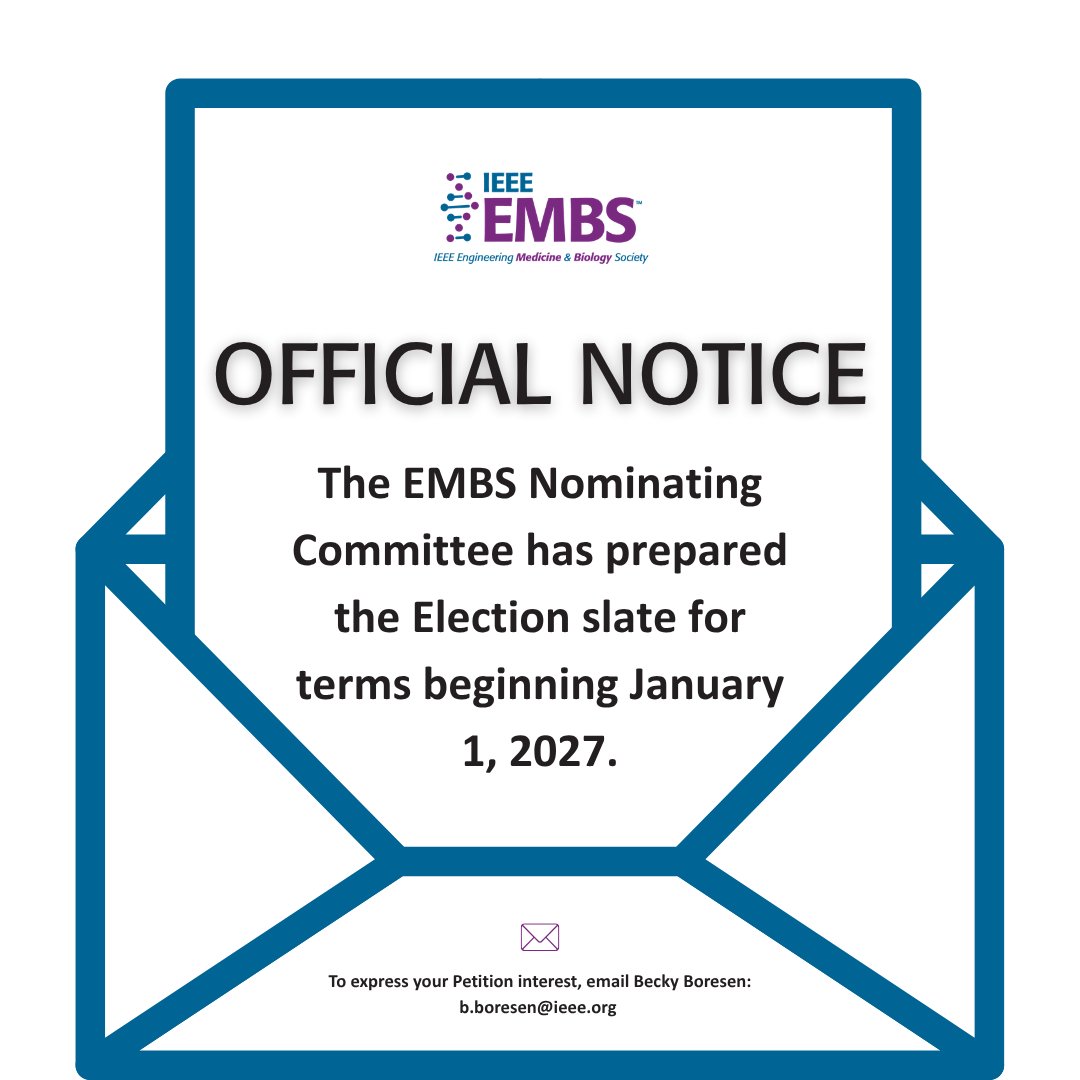 IEEEembs's tweet photo. #IEEE #EMBS members, make your voice heard!

Vote in the 2026 EMBS Administrative Committee (#AdCom) Election and help shape the future leadership and direction of our Society.

Learn more and access election information: https://t.co/Vmt1yTSSRV

#BiomedicalEngineering https://t.co/GnPsQYu9Fo