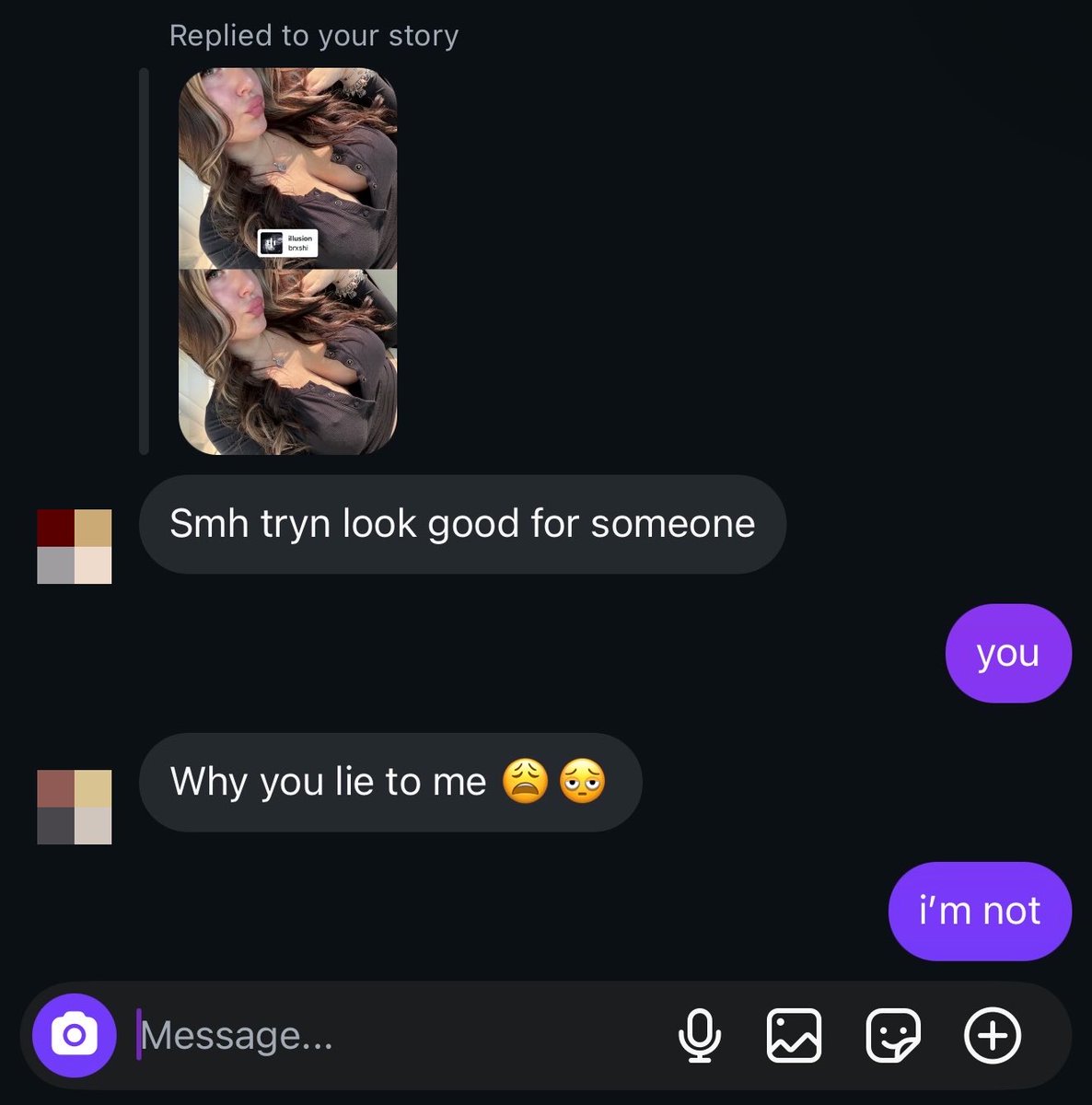 luckygrlambr's tweet photo. Smh I can’t even post a story without being bothered https://t.co/VRJ2FaMO9u
