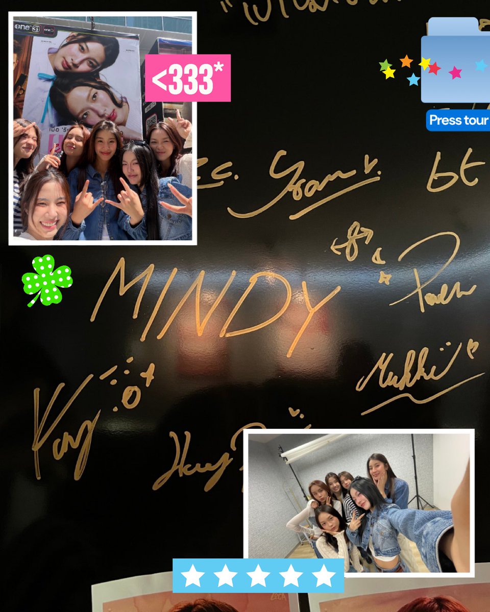MINDYOFFICIALTH's tweet photo. Press tour day 2 ✨
เดินสายวันที่2แน้วว สนุกมาก ๆ ค่า 💝

ขอบคุณทาง @HITZThailand ,@artistsongth , @EFM_STATION , @hwmaofficial , #culturestrike , @LifestyleAsiaTH , @themangozero มาก ๆ เลยนะคะ ฝากติดตามคอนเทนต์สนุก ๆ และฝากเพลง SHOOT YOUR SHOT ของพวกเรา MINDY ด้วยนะคะ 🏹 

#MINDY_SHOOTYOURSHOT
#MINDY_TH
#BDLMD
#PersonaEntertainment