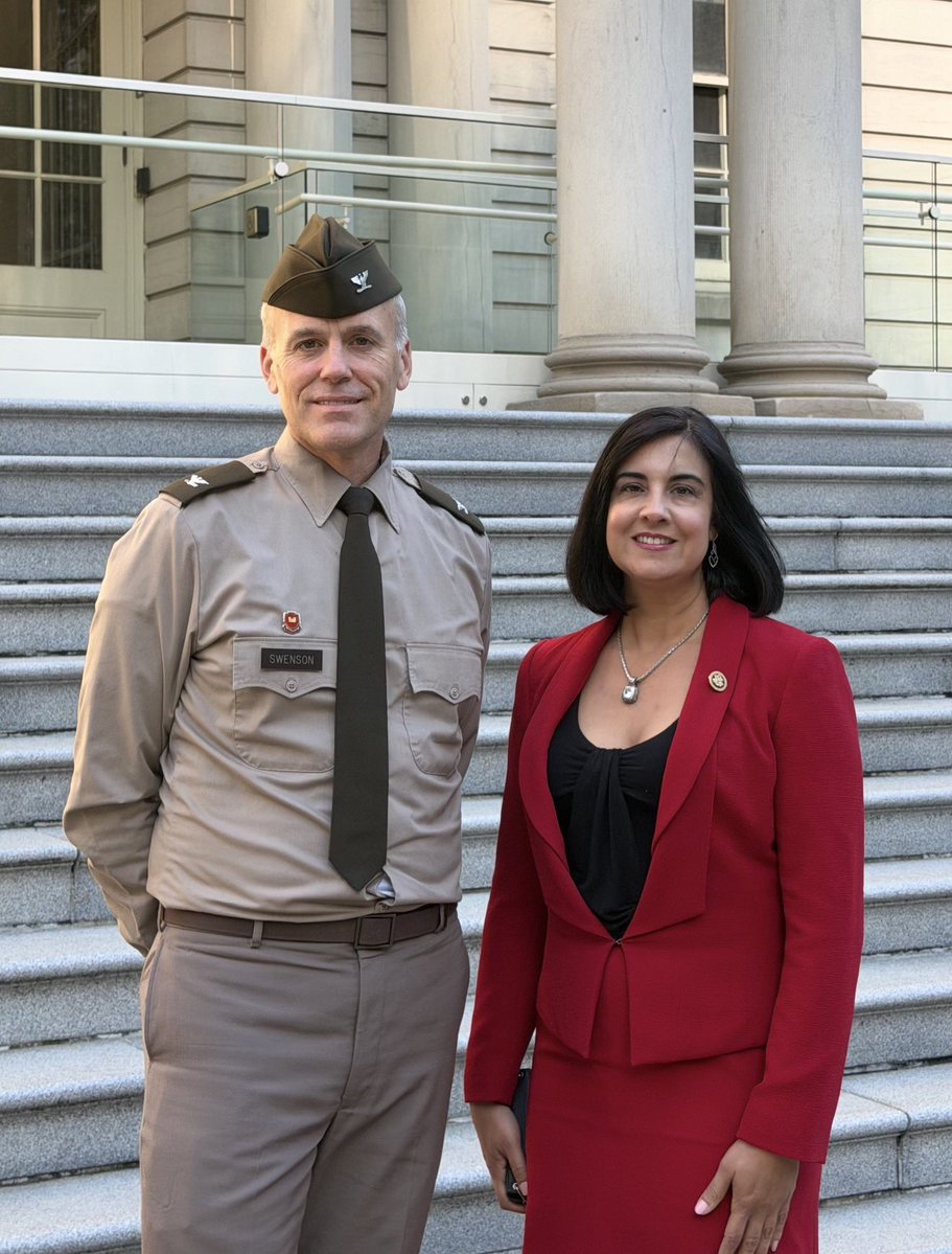 RepNicole's tweet photo. I joined Colonel Eric Swenson, New York District Commander of the US Army Corps of Engineers to meet with Mayor Mamdani about the East Shore Seawall and what is needed to streamline construction of the  project. Work on first phase drainage is expected to resume shortly, wall design is now complete and the City just signed an agreement with the National Parks Service to assume the cost for the remediation in Great Kills Park, an important agreement that we pushed for.