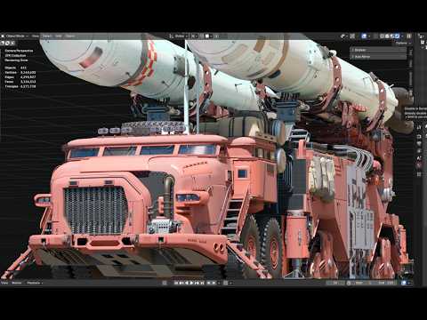contentguild's tweet photo. Modeling this mobile missile launcher in #Blender - #timelapsetuesday  https://t.co/5ve6PtAKwe https://t.co/71tsHdBxTe