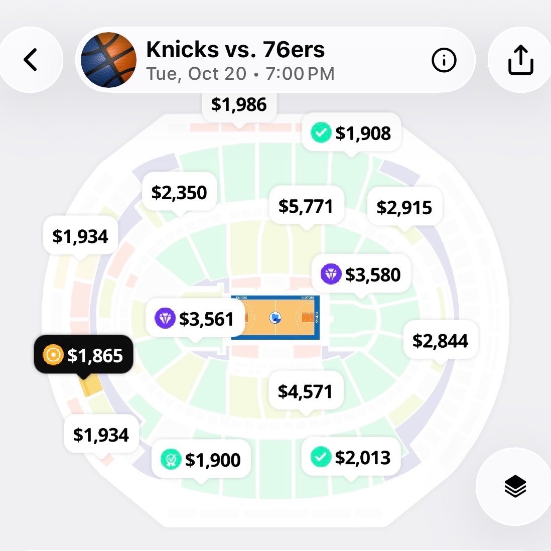 LegionHoops's tweet photo. This is insane. 🤯

The price to see every other team play in their home opener COMBINED: $1,545

The CHEAPEST price to get into the 76ers vs. Knicks tonight: $1,865

(Ticket prices via @tickpick) https://t.co/KbJE5cG9IX
