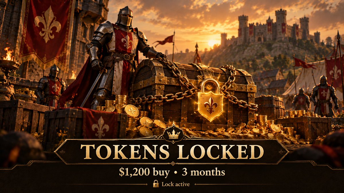 CrownRobinhood's tweet photo. 👑 $CROWN TOKENS LOCKED! 🔒

Our initial $1,200 token buy has been locked across 3 separate contracts.

🔓 Unlock schedule (UTC):
🔐 Nov 19, 2026
🔐 Dec 19, 2026
🔐 Jan 18, 2027
Fully transparent. Verifiable onchain.
Proof below 👇
@ponsdotfamily #RobinhoodChain #GameFi https://t.co/Q7WtgO3feA