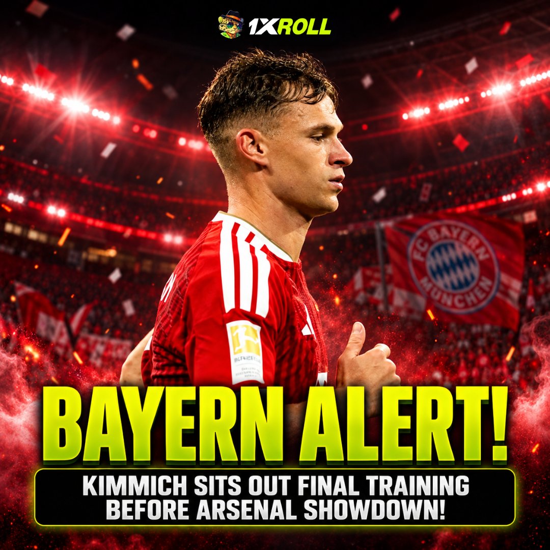 1XRoll_Global's tweet photo. FOOTBALL BLITZ • KIMMICH SKIPS FINAL TRAINING! 👀

✅ Personal Reasons: Behind his reported absence.
✅ Arsenal Awaits: Still expected to be available.
✅ Neuer Returns: Back training; could start.

#Kimmich #BayernMunich #Arsenal #ChampionsLeague https://t.co/ICrEFetPHg