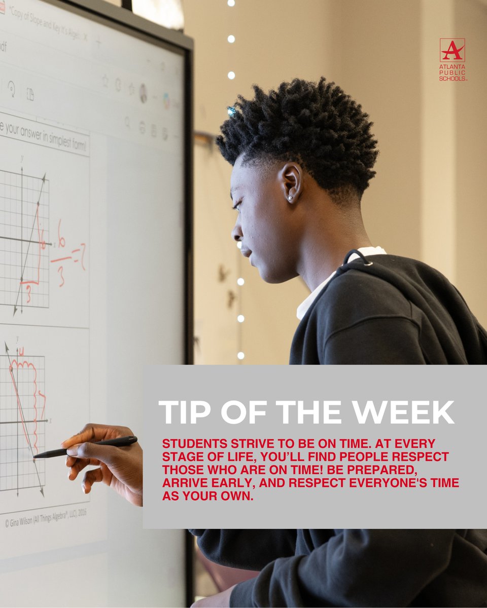apsupdate's tweet photo. Students strive to be on time. At every stage of life, you’ll find people respect those who are on time! Be prepared, arrive early, and respect everyone's time as your own. https://t.co/GD11Od7v3w