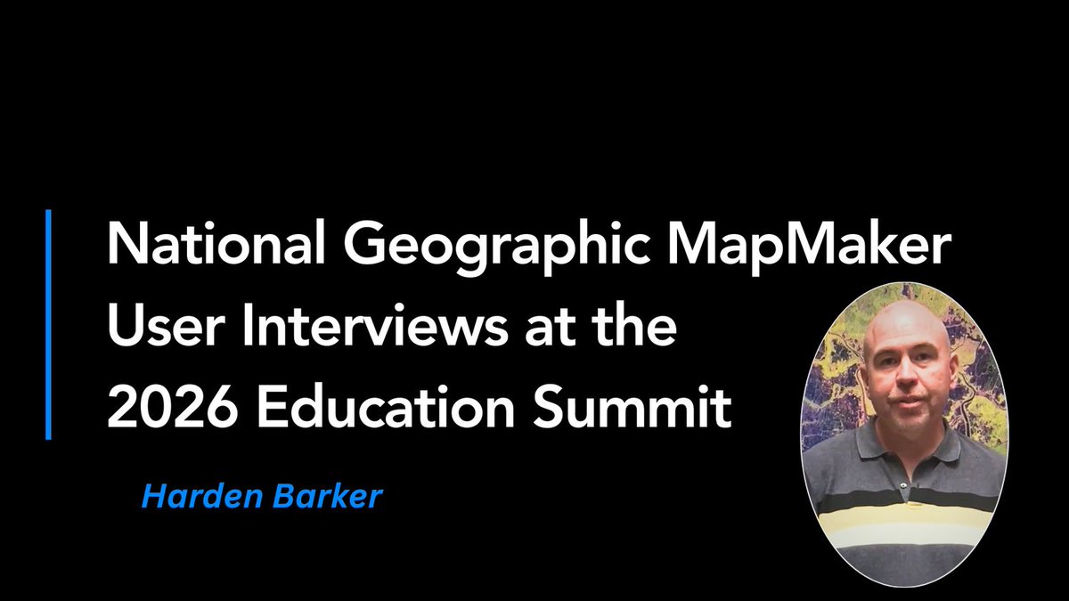GISEd's tweet photo. How can interactive maps help students understand the “why” behind where?

Middle school educator Harden Barker shares how he uses National Geographic MapMaker to build spatial awareness and connect geography to history.

Read his story: https://t.co/ScVKhhKznc https://t.co/LrGZpoWkaU