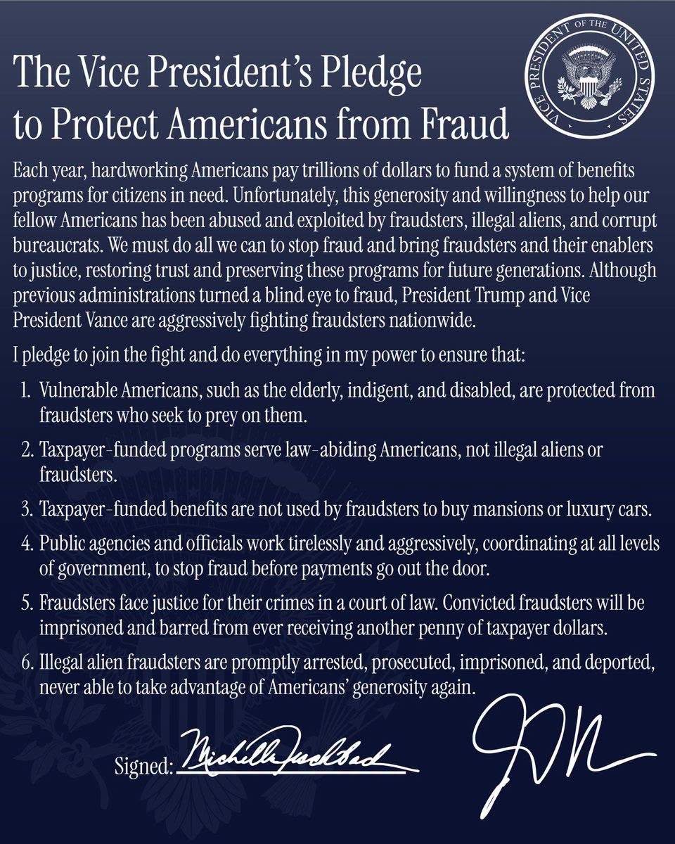 RepFischbach's tweet photo. Proud to join @VP in protecting hardworking Americans from fraud! https://t.co/OGNL69tQU6