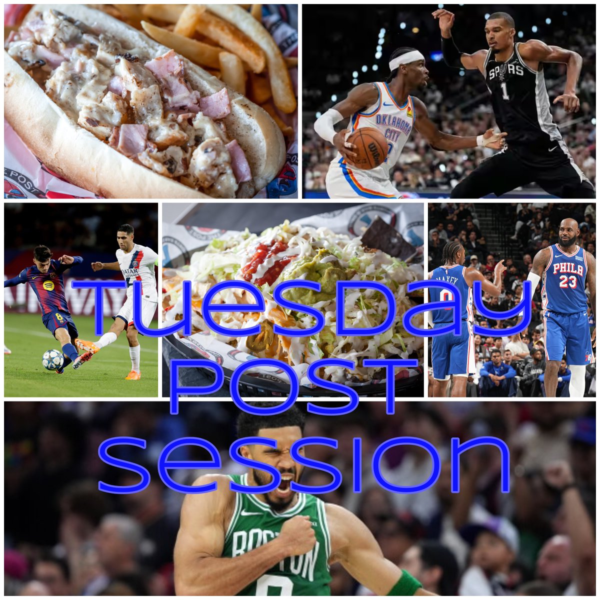 ThePostTweets's tweet photo. 🥳 2pm today!
⚽ Champions League: PSG v Barcelona 👀
🏀 NBA Season Kickoff: Celtics v Pistons 🤩
📸 Chicken Cordon Bleu Cheesesteak or Nacho Grande just $8.99 all day! https://t.co/PSC0UiUenW 😃 #StayPosted https://t.co/6ncGWPJn7T