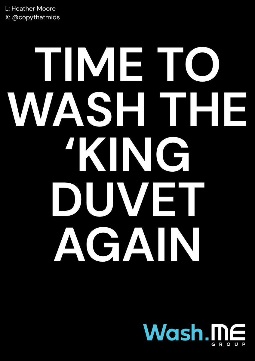 copythatmids's tweet photo. One Minute Brief of the Day - 20/10/26
Create posters to advertise #Launderettes @oneminutebriefs https://t.co/T5bcwP9ZLX