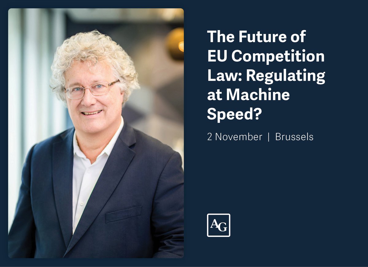 analysisgroup's tweet photo. Competition Expert Pierre Régibeau will speak at The Future of EU Competition Law: Regulating at Machine Speed?, where speakers will explore merger control, Article 102 TFEU, and the Digital Markets Act in evolving AI markets. https://t.co/GDH0WXYkvp https://t.co/zvDyYUaKfw