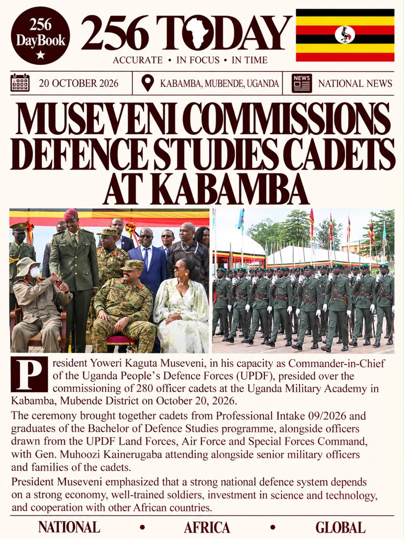 256daybook's tweet photo. OCTOBER 20, 2026 #256today
@GovUganda @PoliceUg @MODVA_UPDF
#trending #news #ugandanewstoday #updf #newsupdates #uganda #fyp https://t.co/8lTGqfq9iI
