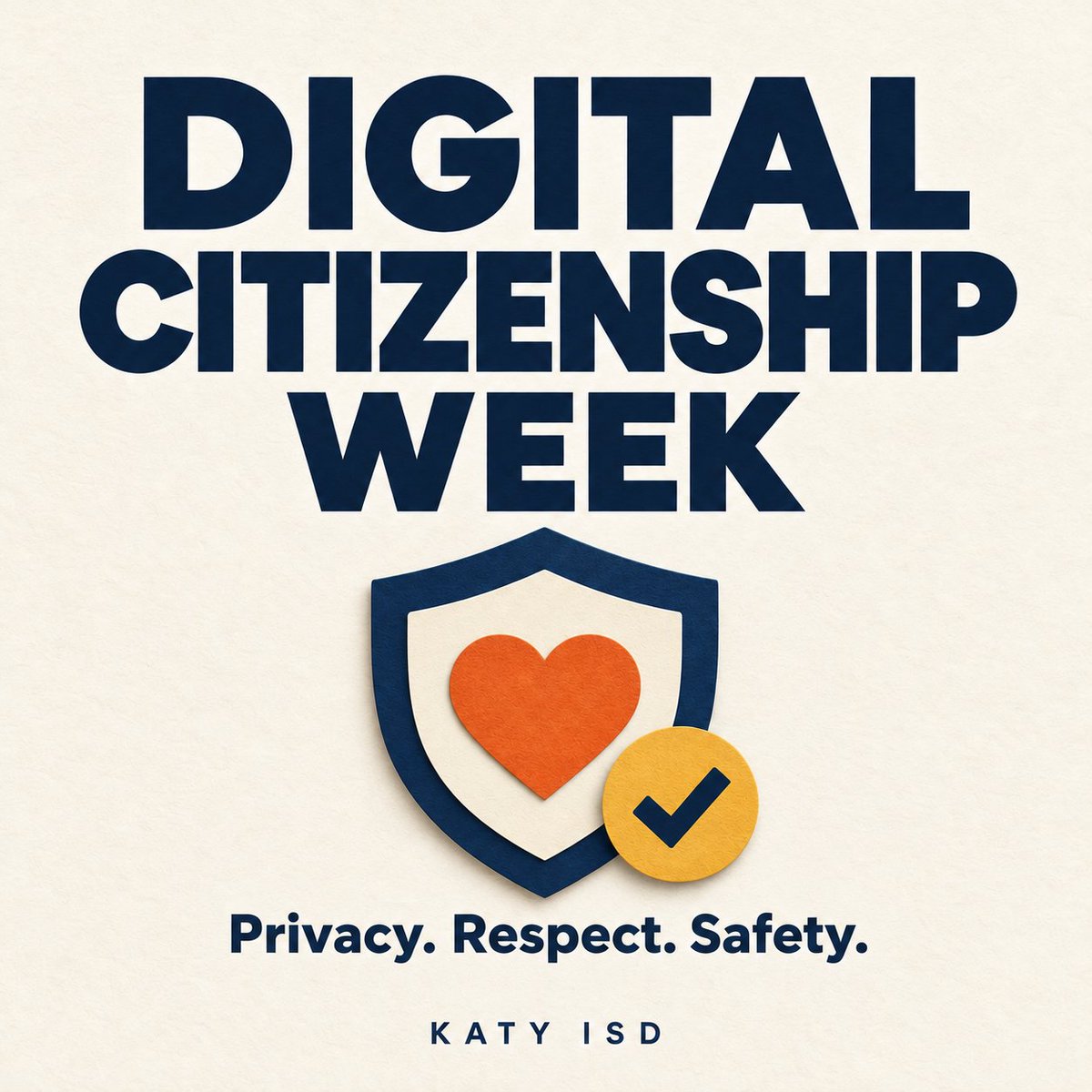 katyisd's tweet photo. Digital Citizenship Week highlights these essential safety skills, along with checking sources and treating others with respect online.

Katy ISD reinforces these lessons to help students stay safe and make informed decisions.

Learn more: https://t.co/WykawerIhr

#KatyISD https://t.co/vKRNGs9CLy