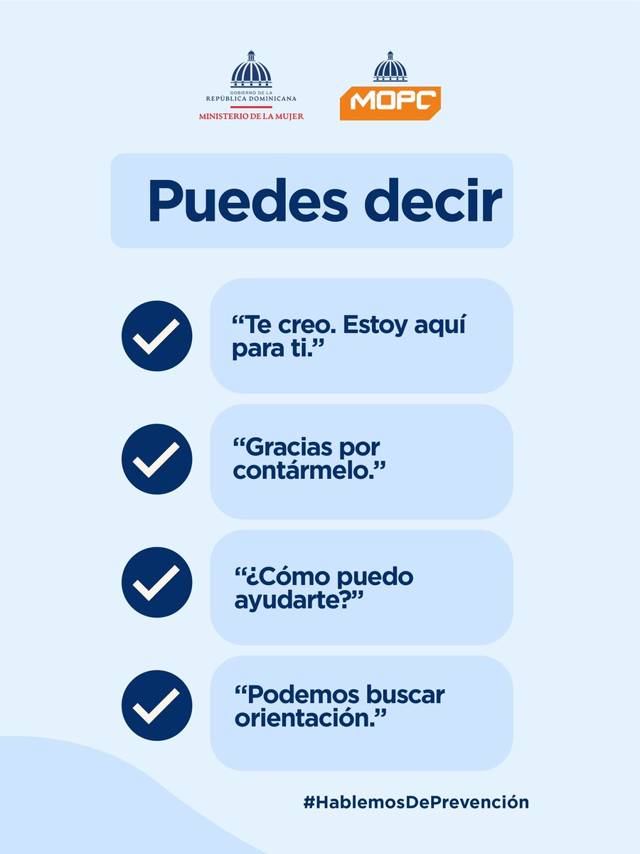 RDMOPC's tweet photo. “Necesito contarte algo, pero, por favor, no me juzgues”.

A veces una conversación importante empieza así.

No necesitas tener todas las respuestas. Escuchar, creerle y preguntar cómo puedes ayudar también importa.

#MMujerRD #HablemosDePrevención #CODOPESCA #RD https://t.co/aD6Q0LSDNf