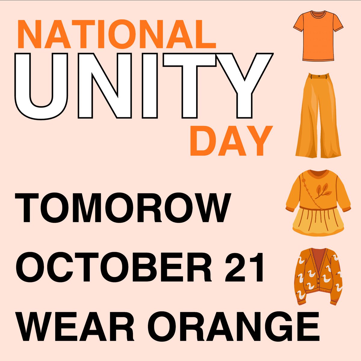 StevensonEagles's tweet photo. Wear ORANGE tomorrow for OUT OF UNIFORM for Unity Day #Orange #stevenson #Unity https://t.co/UwXmSkpKQ4