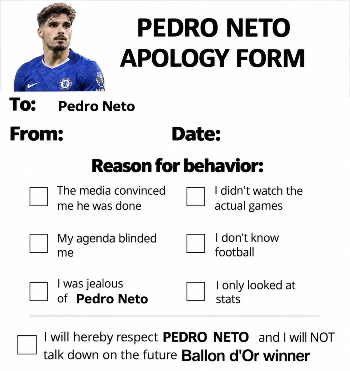 NetoCFC's tweet photo. to every one of you neto haters👍👍👍 https://t.co/Z3EhdMPrg8