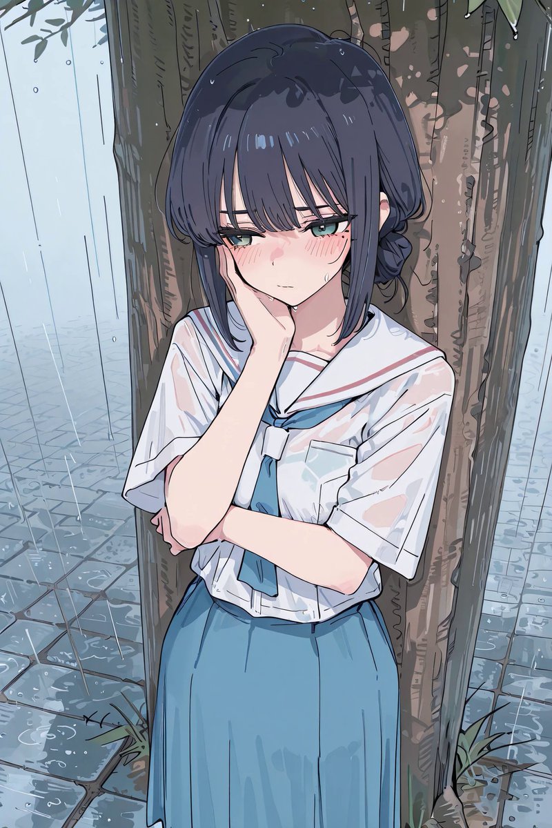nizi_en's tweet photo. にわか雨に遭ってしまった彩葉 https://t.co/5ZgYB2wRuI