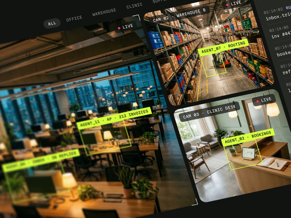 MTilavoff's tweet photo. Vigil is a @framer  template for #AIAutomation  agencies and #opsstudios that want to look like the real thing — not another purple-glow #SaaS page https://t.co/GVx1YVLIvt