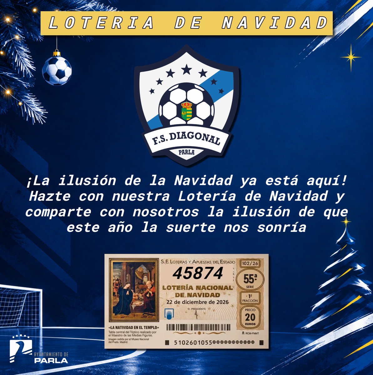 FSDiagonal's tweet photo. 🎄💙 ¡Vuelve nuestra Lotería de Navidad!
Como cada año, en el Diagonal compartimos la ilusión y la esperanza de que la suerte nos acompañe🍀
¿Y si este año toca en la familia Diagonal?
¡No te quedes sin tu décimo!

#familiadiagonal #123diagonal https://t.co/eFF1Bam3KL