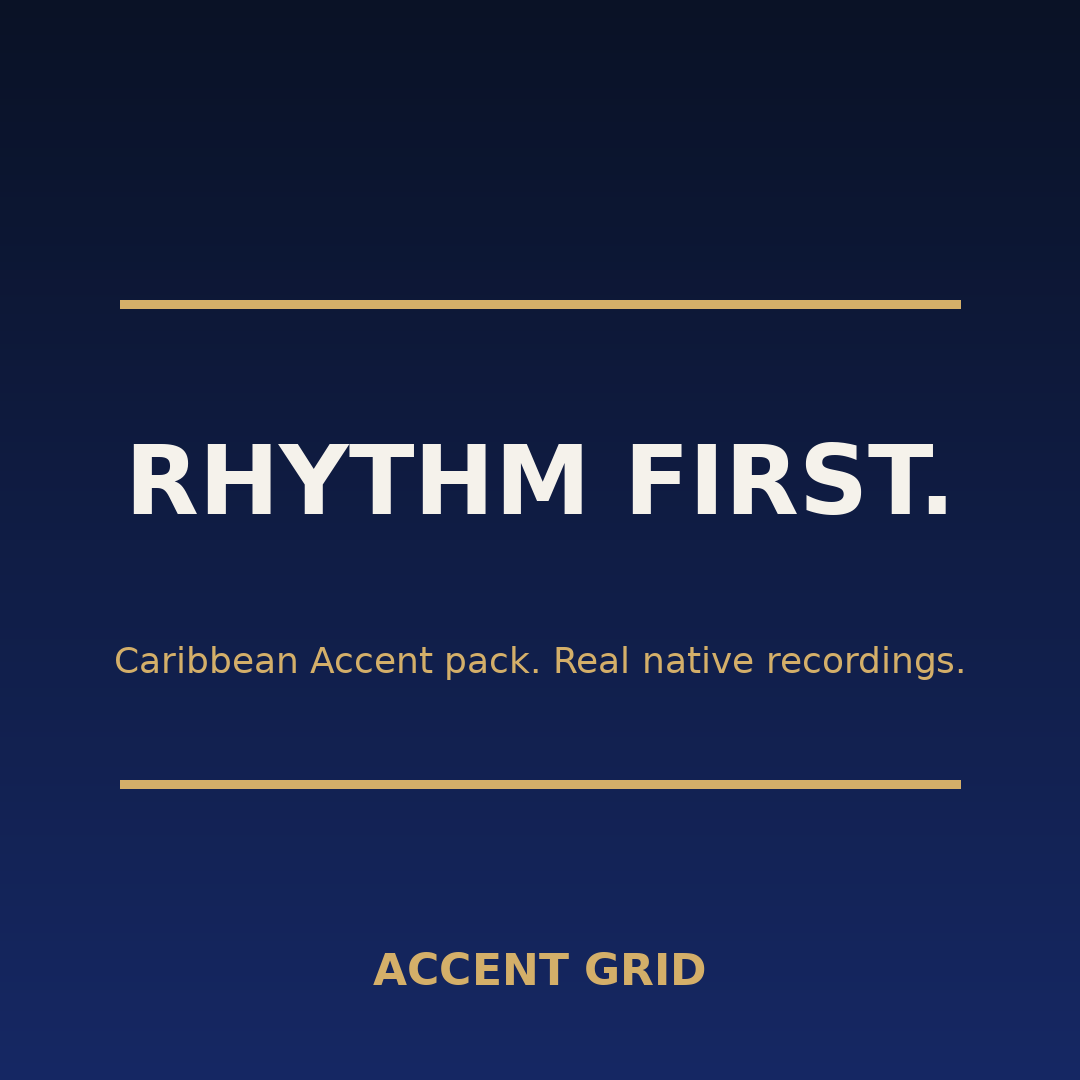 accentgrid's tweet photo. Actors keep asking for the Caribbean Accent pack. It pairs every drill with real native recordings, so the rhythm and vowel merges land true, not like a movie impression. I have accent training packs for actors, 44 of them. #AccentTraining https://t.co/jCHe64Vuzl