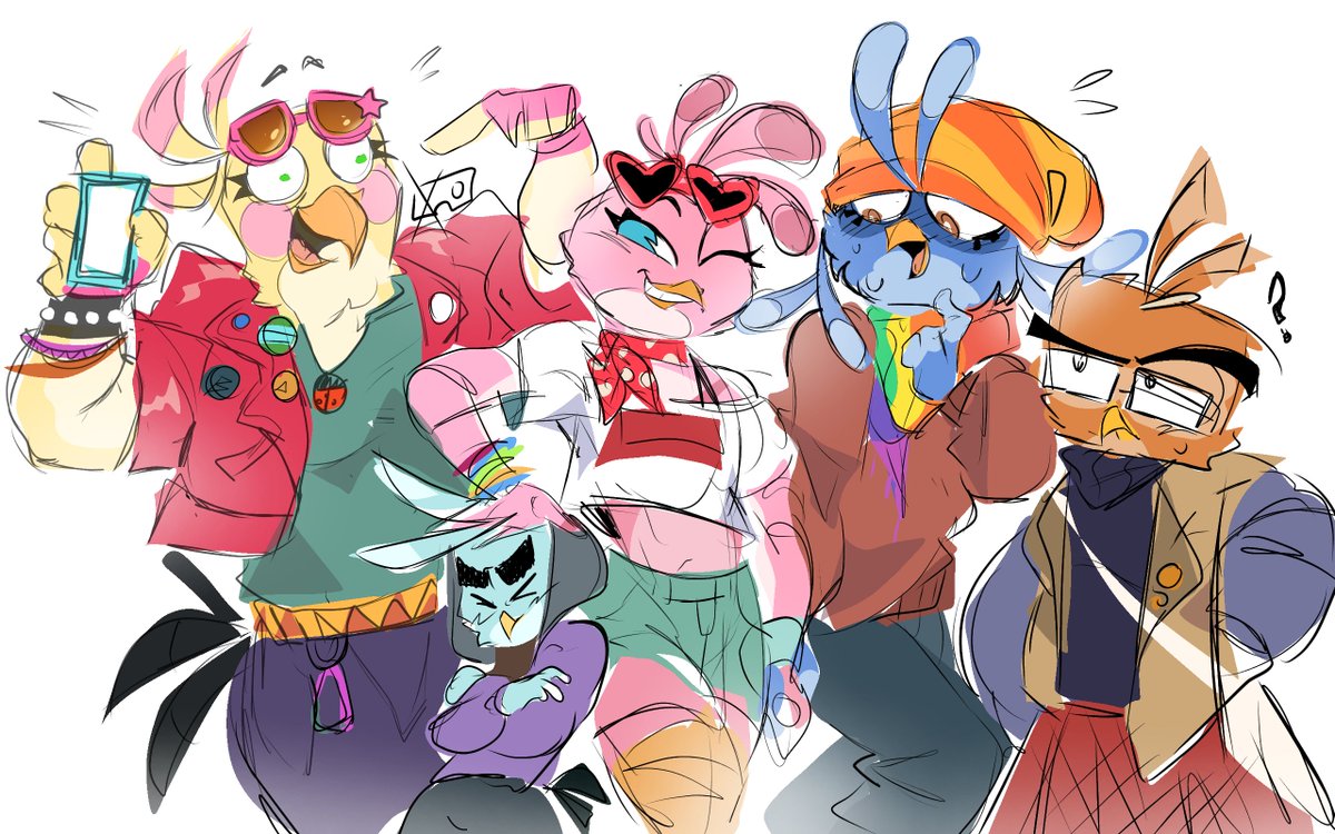 _youfoundcyril's tweet photo. Drawing has been fun again, Stella gang  sketch for funsies https://t.co/WjSRfyr2iV