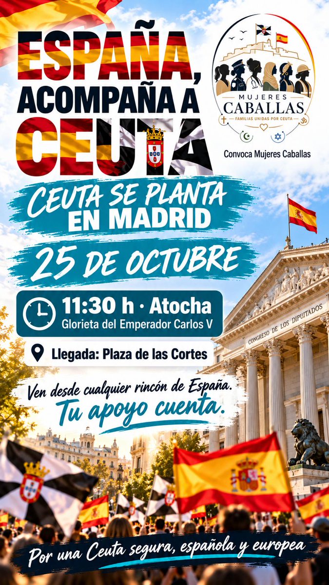 _ATME's tweet photo. @_ATME  estará presente el próximo 25 de octubre en Madrid para acompañar al movimiento cívico “Mujeres Caballas” en su movilización bajo el lema “Ceuta se planta en Madrid”. 
#ATMEactua #FAS https://t.co/i3JpTLWqXw