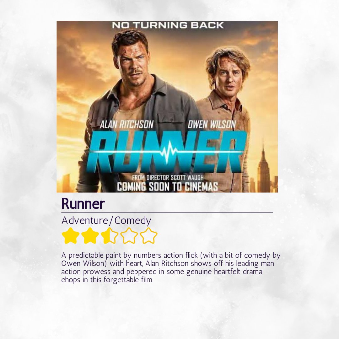 ReuelRecommends's tweet photo. #MovieReview : #Runner

#ReuelRecommends #MovieDiscussion #AlanRitchson https://t.co/ToPHv7x9qG