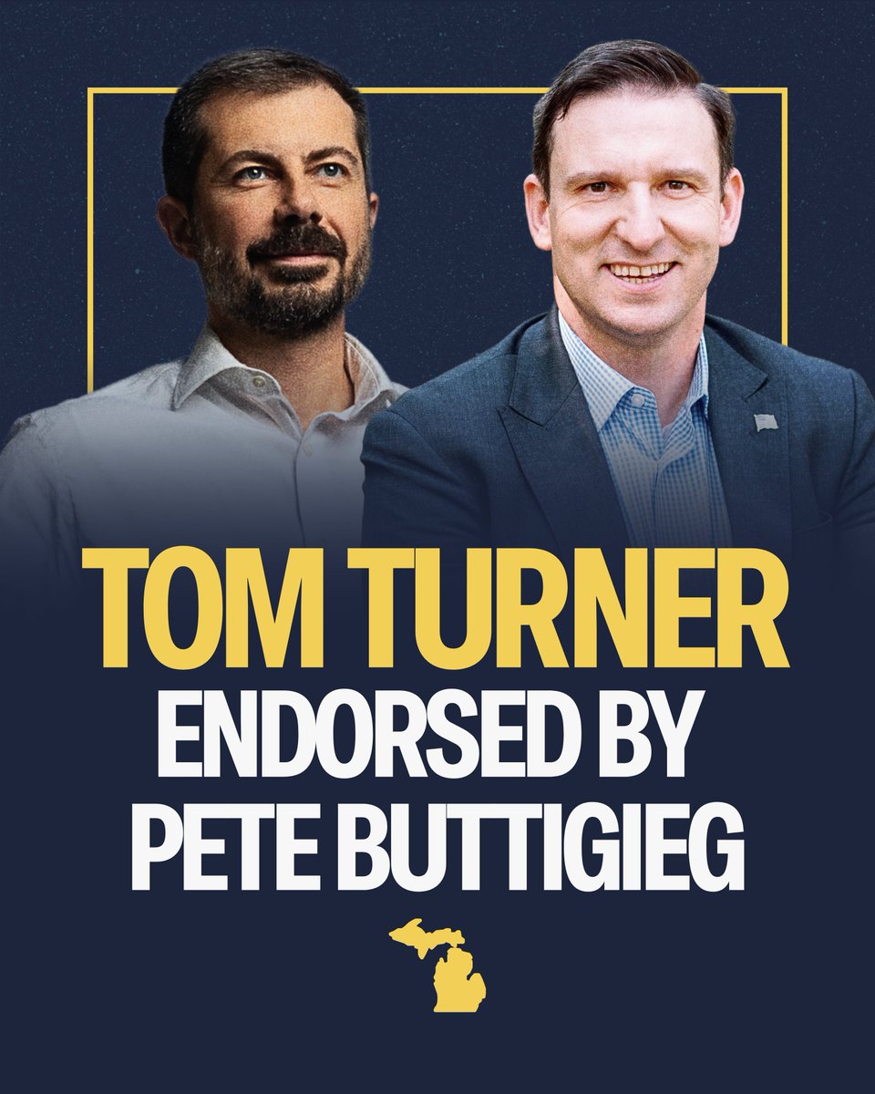 turner4mi's tweet photo. I've long admired @PeteButtigieg. As a leader, he demonstrates empathy, intelligence, and strength.
Sec. Buttigieg and I absolutely see eye-to-eye on our love of country and our calling to service. I'm proud that our  campaign has earned his endorsement. 
https://t.co/f5xh3JE6XW https://t.co/WblM3BBRIN