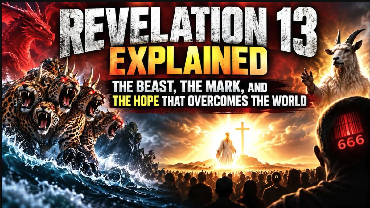 MichaelWuehler's tweet photo. Title: Revelation 13 Explained: The Beast, The Mark, and the Hope That Overcomes the World
https://t.co/tDVvFasyqo

#Revelation13 #BibleProphecy #MarkOfTheBeast #666 #BookOfRevelation #EndTimes #BibleStudy #ChristianHope #JesusChrist #Faith https://t.co/Fa0B8nVfDd