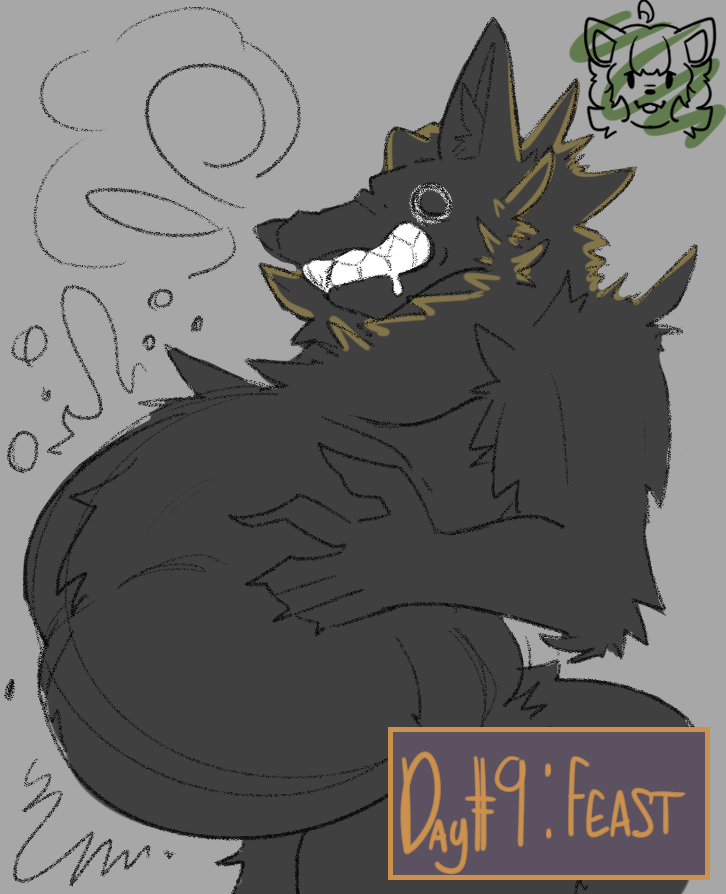 boxsynonym's tweet photo. Day 9: Feast! 

Welp, our first friend is out and now pounds on a werewolf gut...

#boxinflatober2026 https://t.co/ZedqzPfsgE