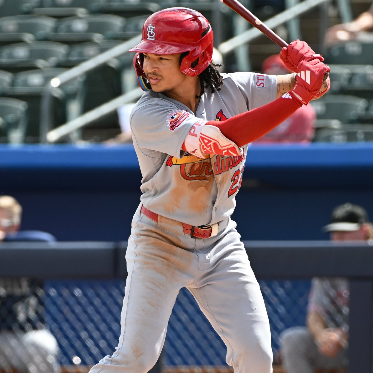MLBPipeline's tweet photo. After missing 2 1/2 months with an illness, Tai Peete finished his Minor League season in style.

Now the @Cardinals' No. 17 prospect is raking in the AFL.

And yesterday was has his best performance yet: https://t.co/lVmS9XJKZs https://t.co/aFsX3neMEO