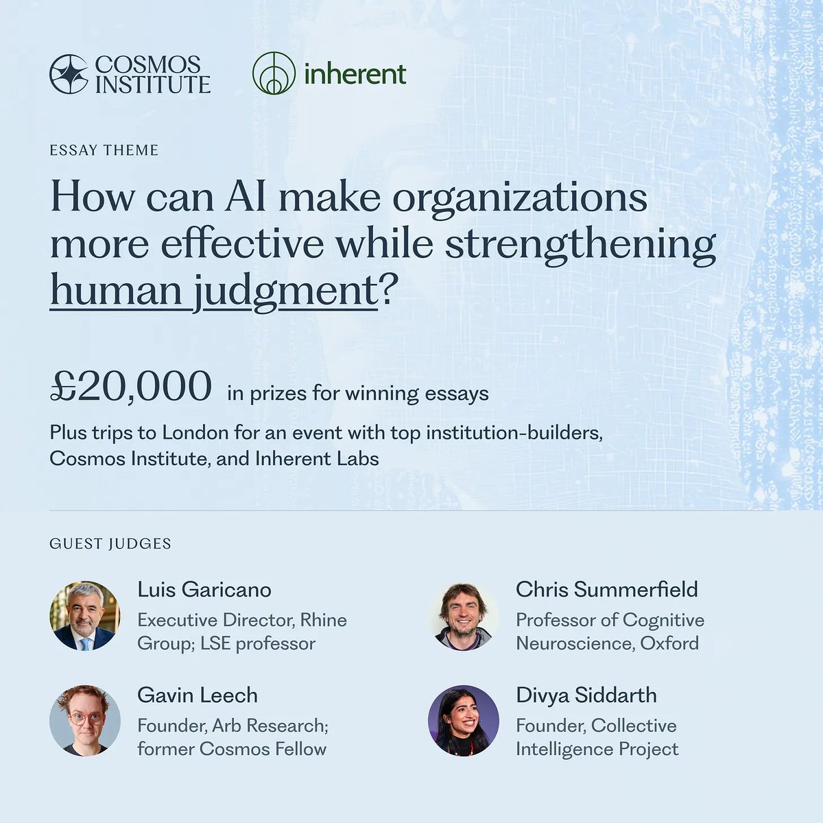 Cosmos Institute launches £20,000 essay prize… · AGI Hunt